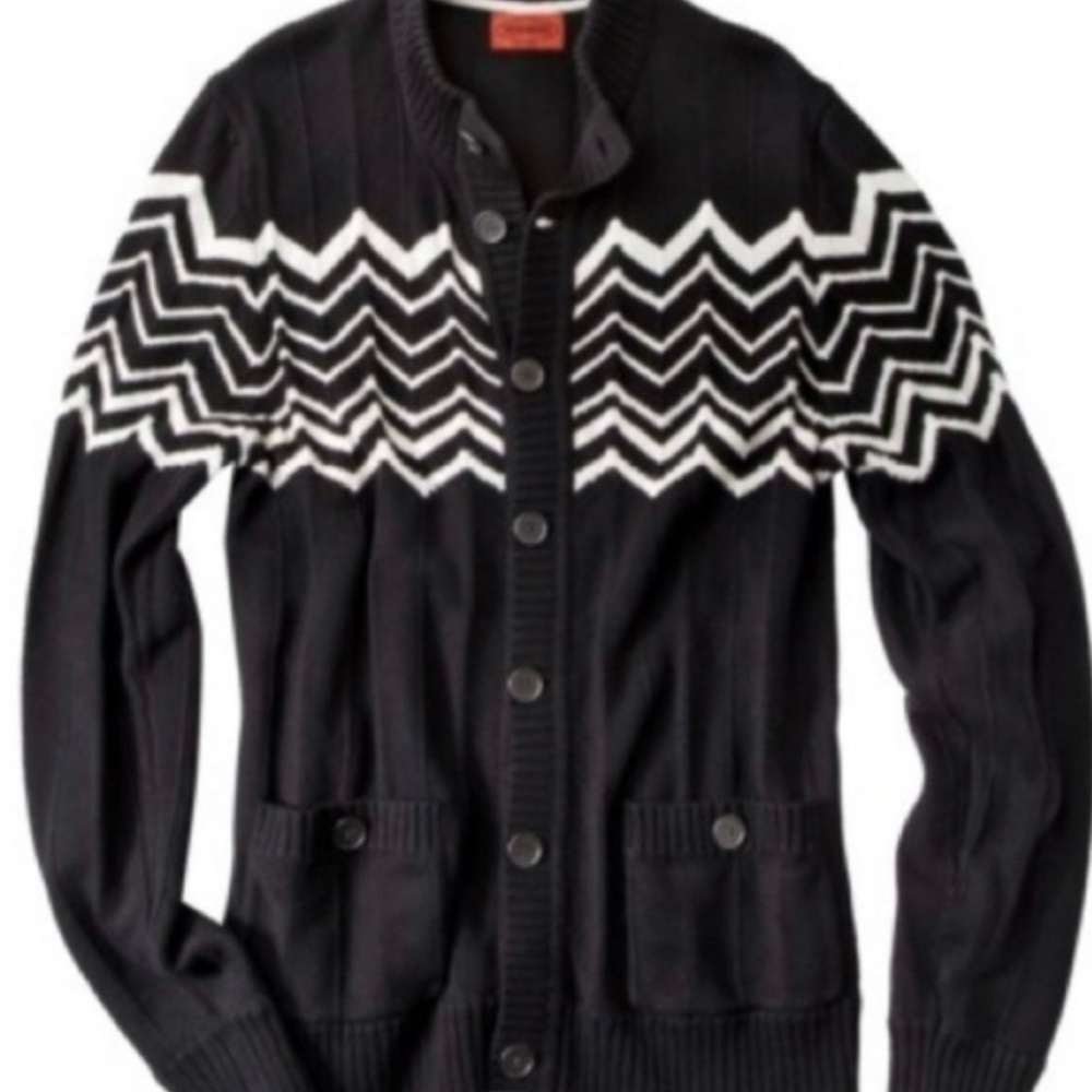 Missoni Black and White Chevron Cardigan